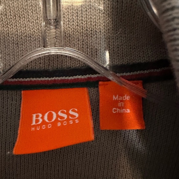 Hugo Boss Men’s Shepherd 33 Gray Full Zip Track Sweat Jacket Size XL Orange Lbl - Picture 4 of 7